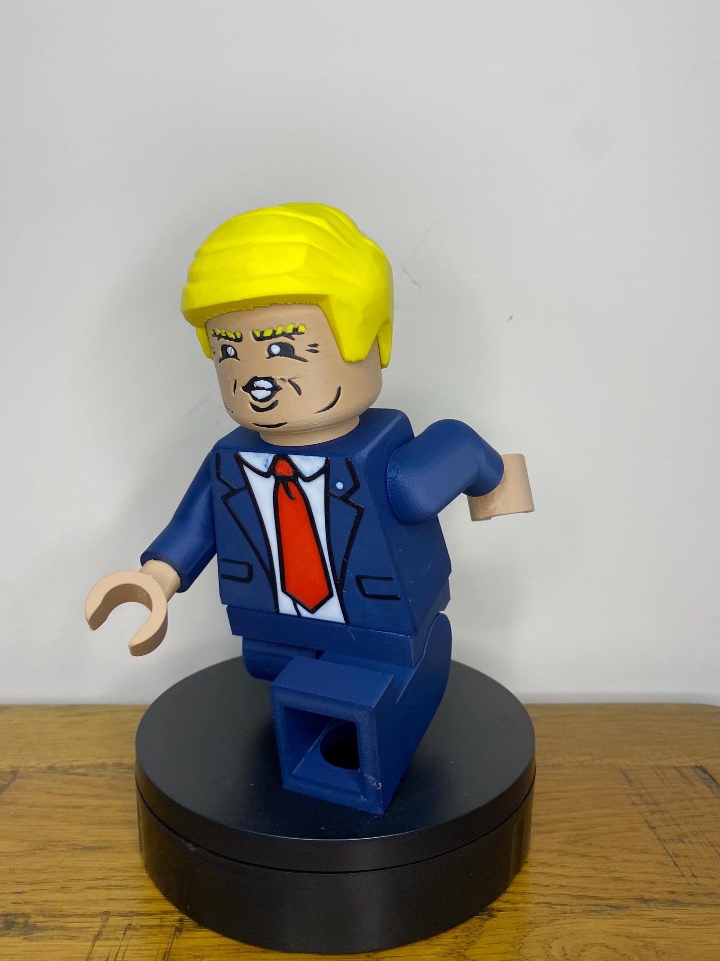 3D printed Big Brick L3GO inspired Donald trump 9” tall perfect for trump fan / gift / present. USA US president