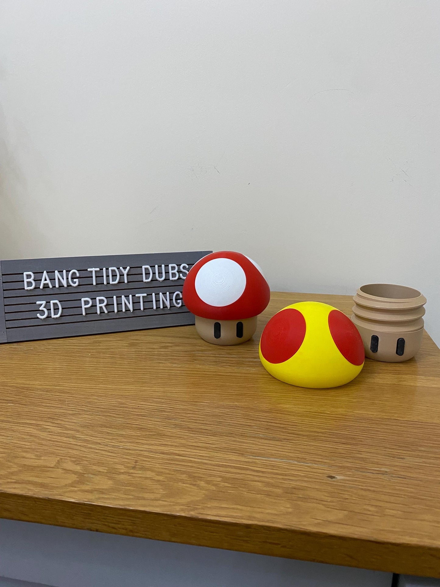 Super Mario Inspired Mushroom Head secret storage pot cash trinket jewellery box