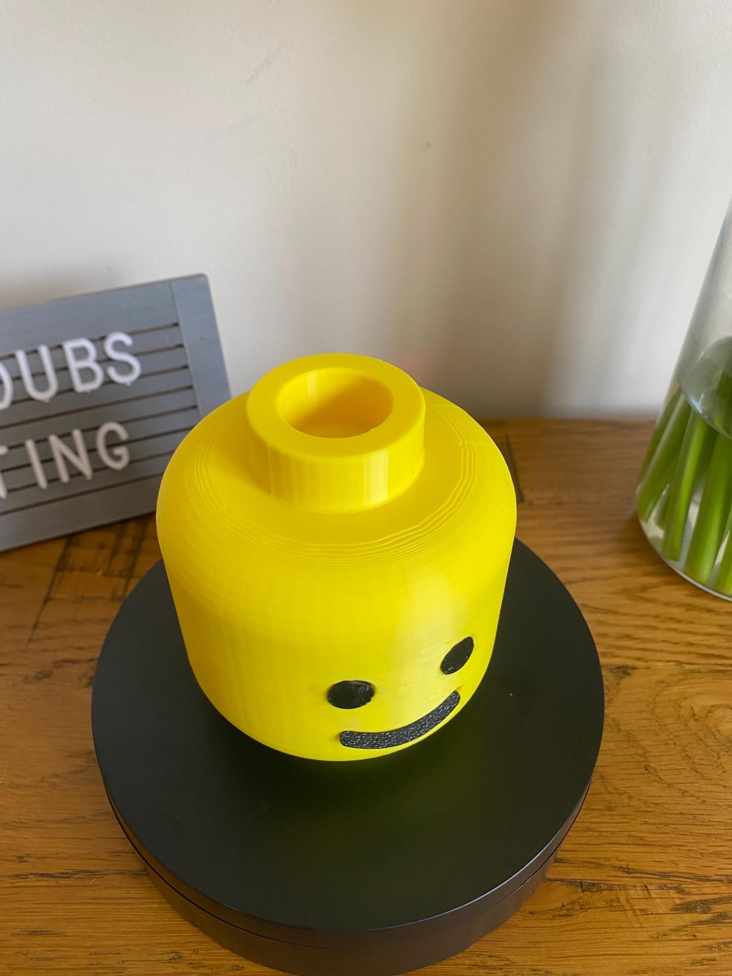 3D printed L3GO inspired Lego head Towbar hitch cover