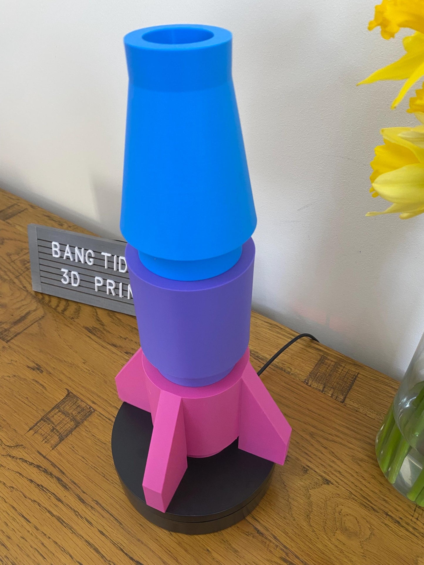 3D Printed Giant BIG BRICK L3GO inspired  freestanding Rocket