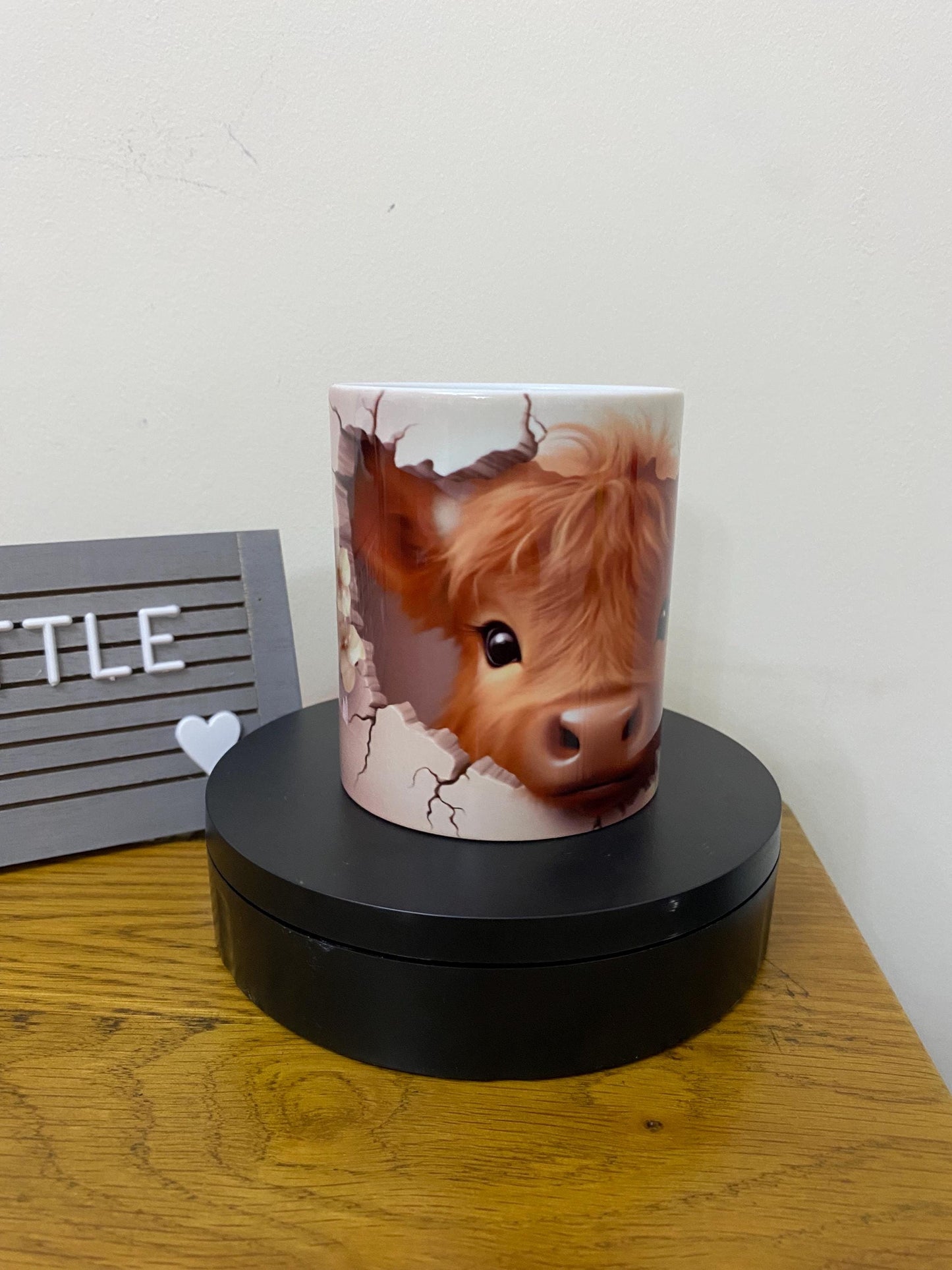 Beautiful baby highland cow mug! Funny mug, Gift, Office mug 11oz 325ml farmers, cattle