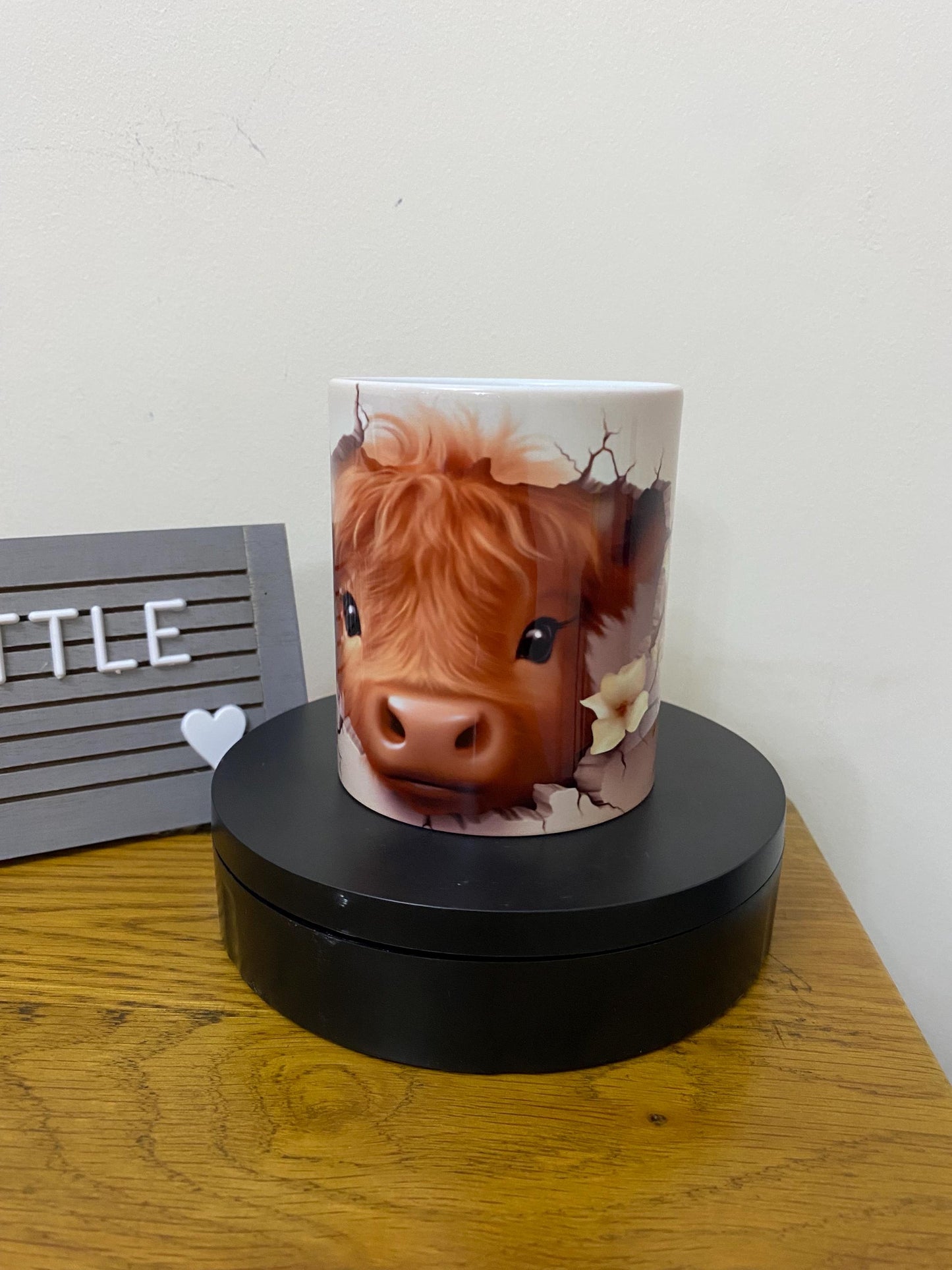 Beautiful baby highland cow mug! Funny mug, Gift, Office mug 11oz 325ml farmers, cattle