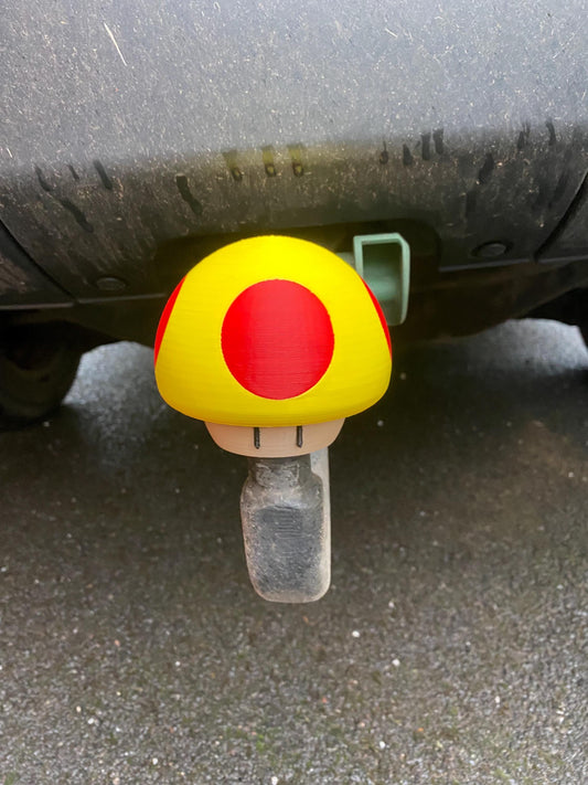 3D printed Mushroom head super Mario mushroom Towbar hitch cover