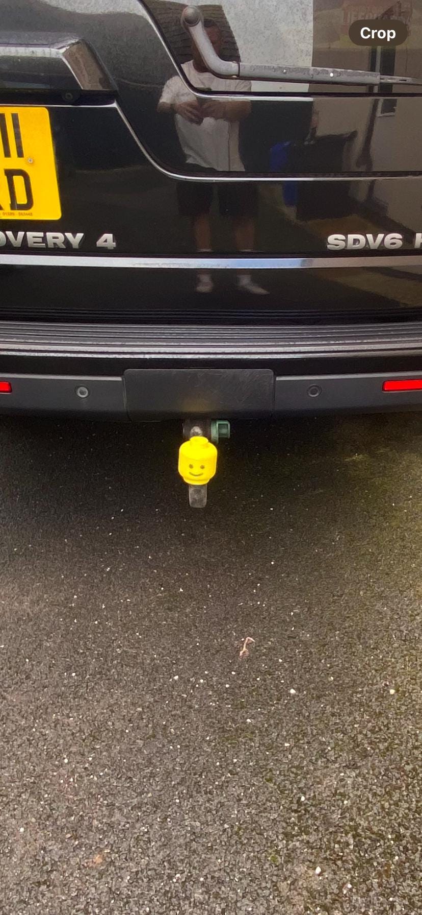 3D printed L3GO inspired Lego head Towbar hitch cover