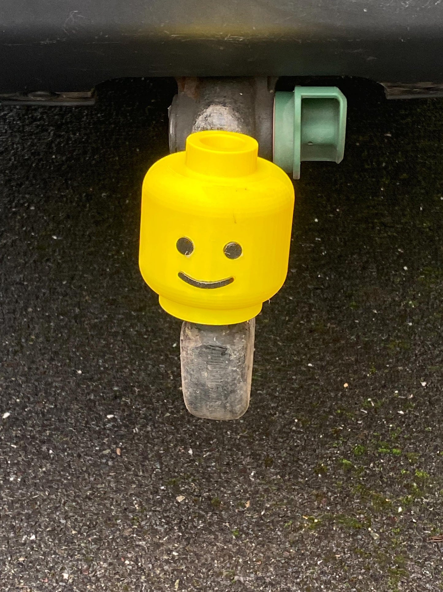 3D printed L3GO inspired Lego head Towbar hitch cover