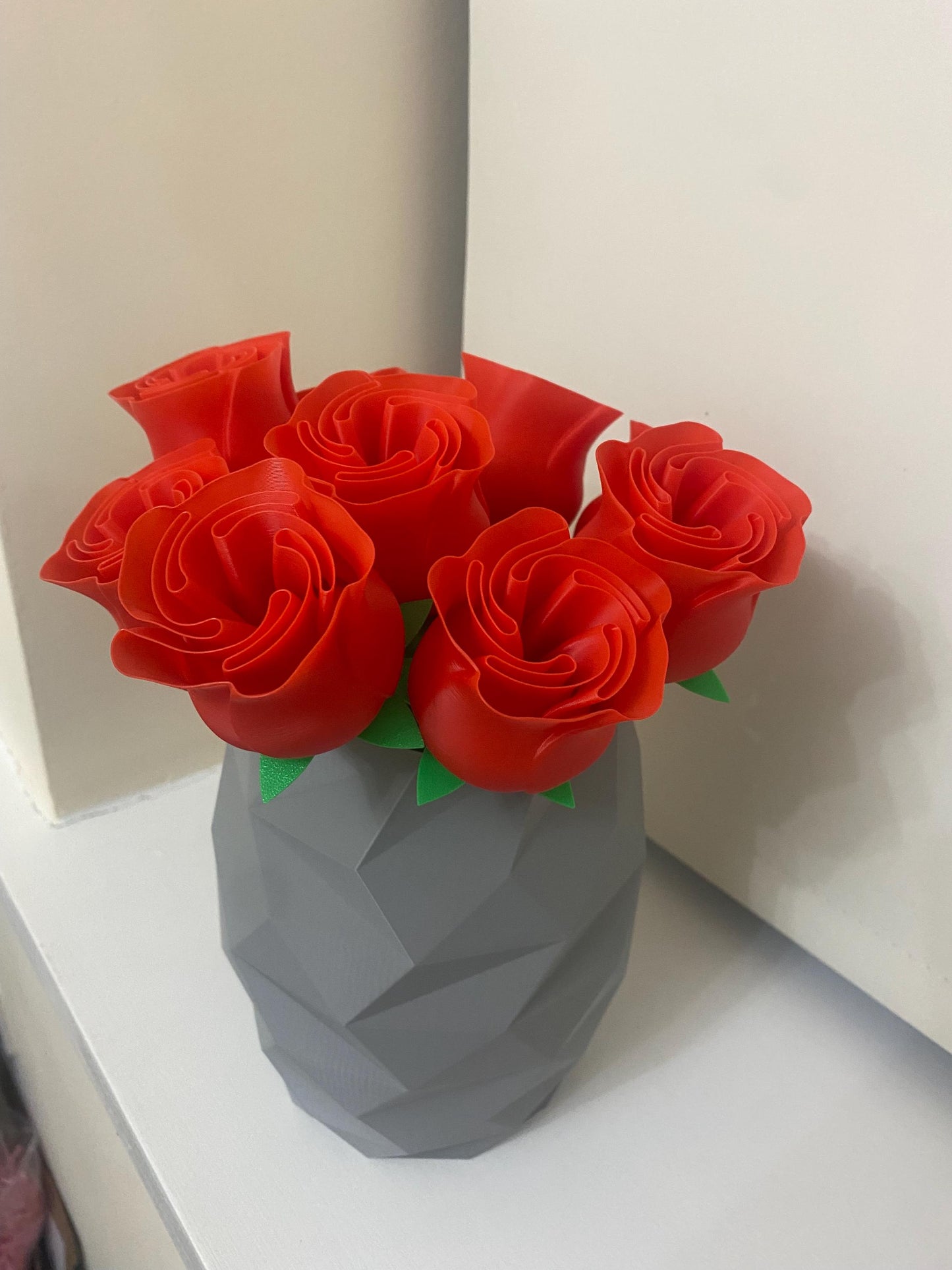 Beautiful 3D printed Rose stem artificial flowers in single or bunches