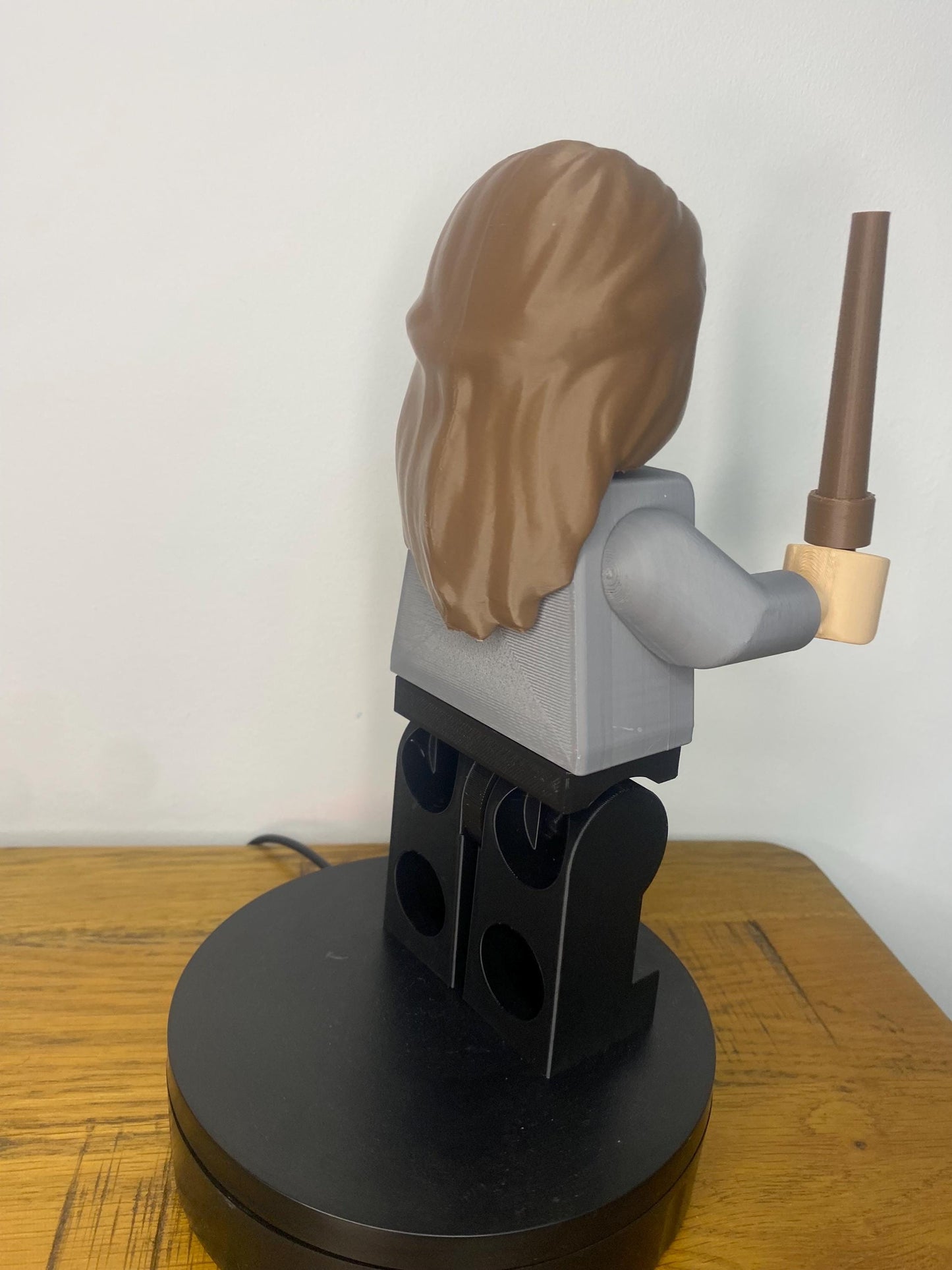 Big Brick L3GO inspired Hermoine Granger  complete with wand. 9” tall perfect for Harry Potter fan / gift / present wizard