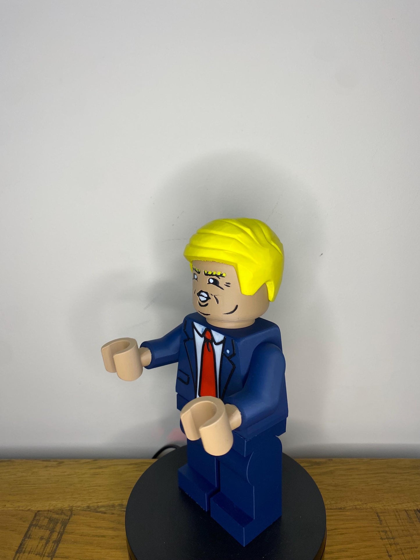 3D printed Big Brick L3GO inspired Donald trump 9” tall perfect for trump fan / gift / present. USA US president