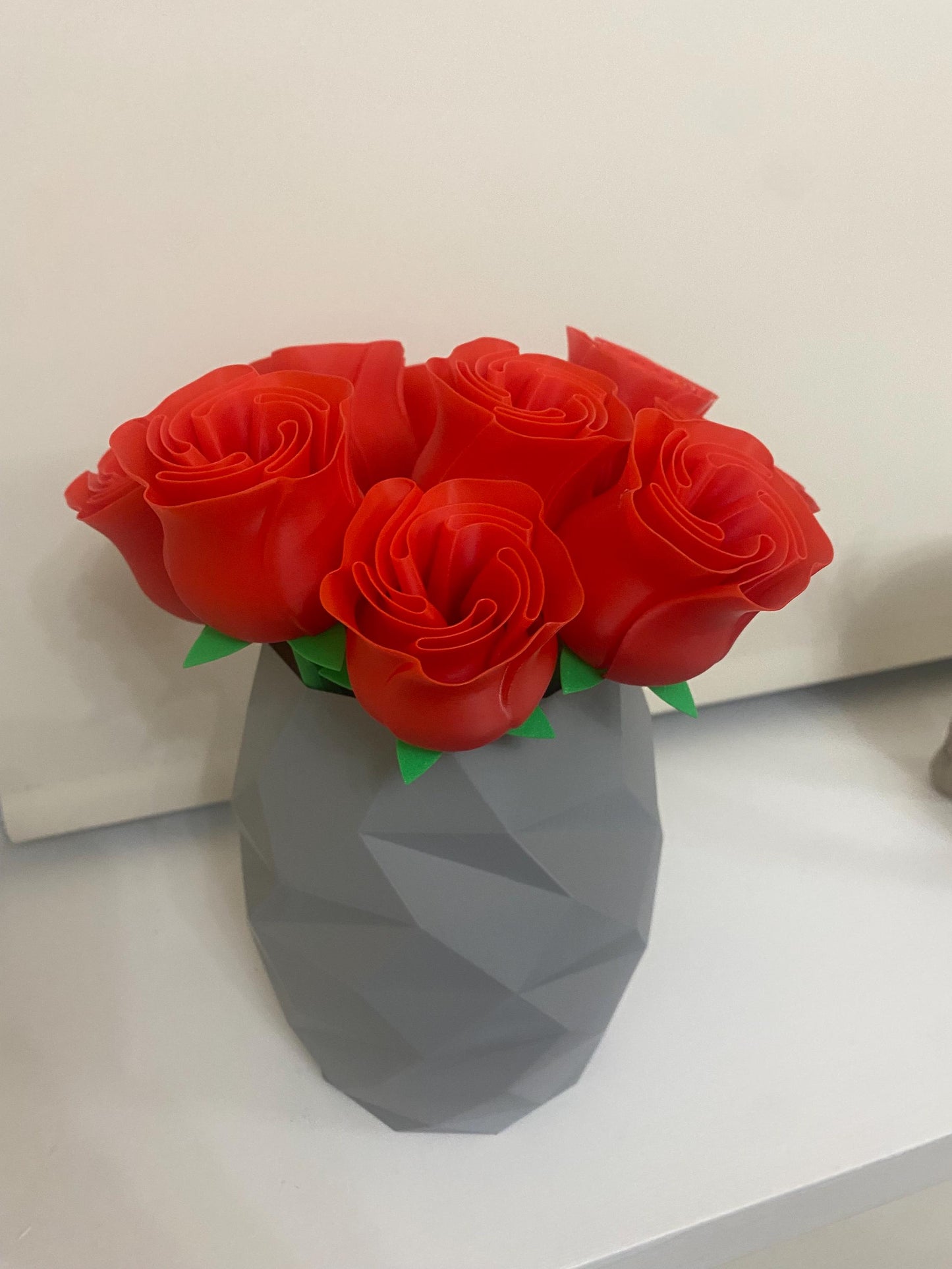 Beautiful 3D printed Rose stem artificial flowers in single or bunches