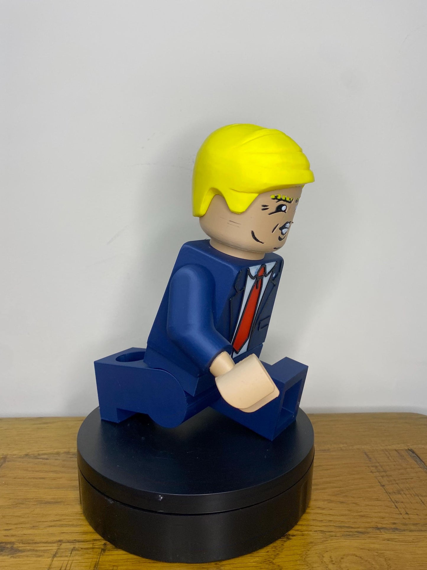 3D printed Big Brick L3GO inspired Donald trump 9” tall perfect for trump fan / gift / present. USA US president