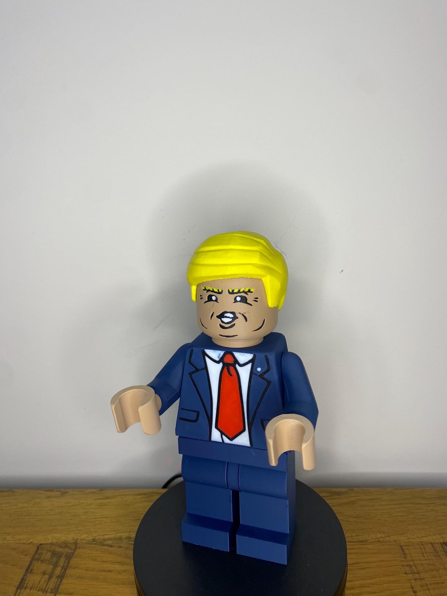 3D printed Big Brick L3GO inspired Donald trump 9” tall perfect for trump fan / gift / present. USA US president