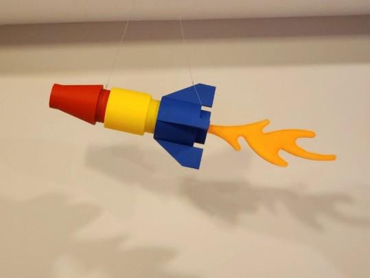 3D Printed Giant BIG BRICK L3GO inspired Rocket