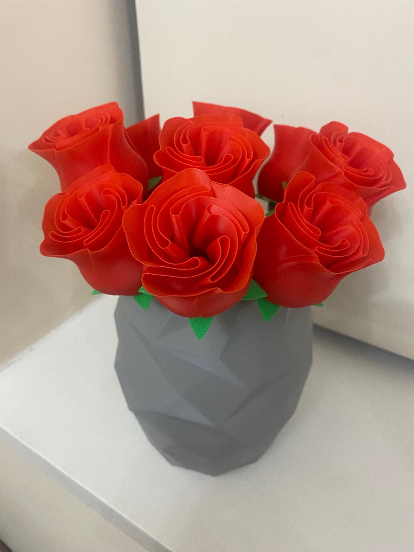 Beautiful 3D printed Rose stem artificial flowers in single or bunches