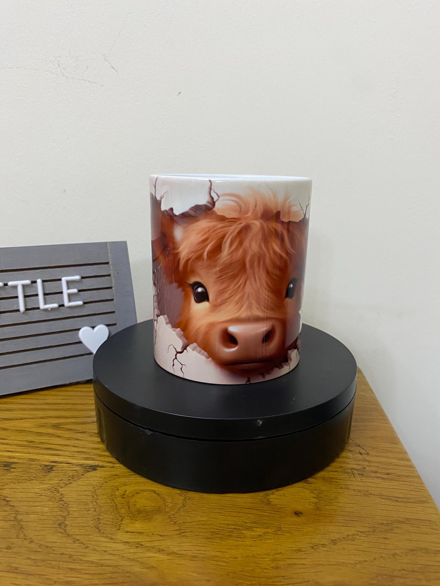 Beautiful baby highland cow mug! Funny mug, Gift, Office mug 11oz 325ml farmers, cattle