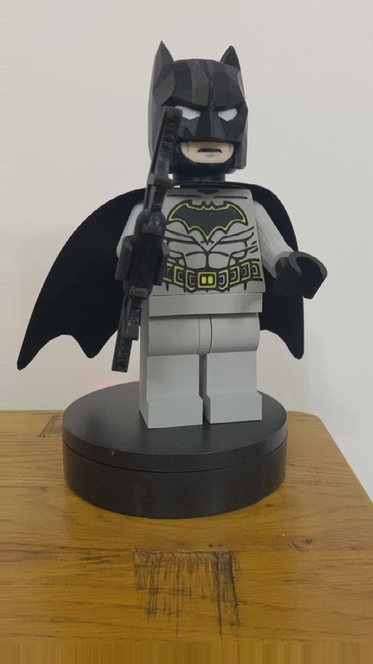 3D printed BIG BRICK L3GO inspired Batman